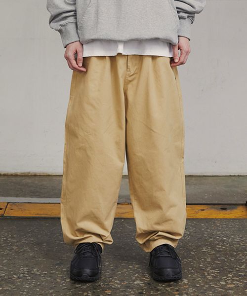 MUSINSA公式 | WANGGWAN CRT840 チノワイドパンツ ベージュ