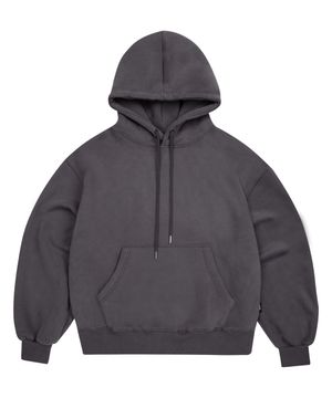 피치스킨 벌룬오버 후드 - 차콜