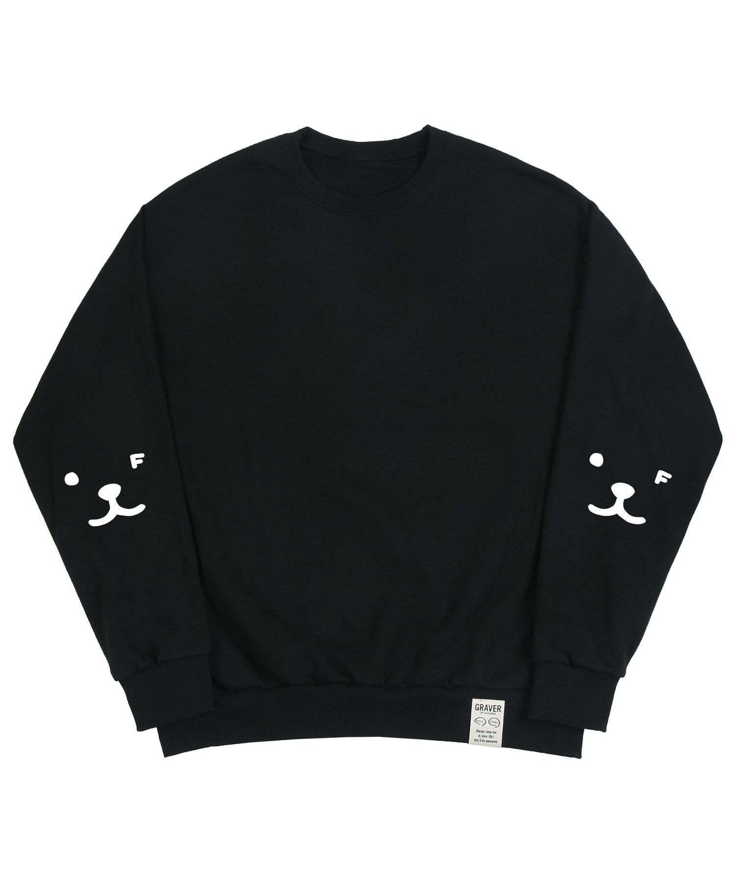 [GRAVER]★ELBOW PUPPY FACE SMILE HOODIE MUSINSA | GRAVER [UNISEX]Elbow Puppy Face Smile Hoodie_Cream