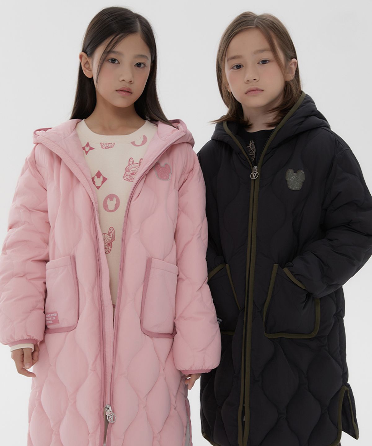 라이프워크 키즈(LIFEWORK KIDS) 키즈) 웨이브 퀼팅 롱 다운 점퍼