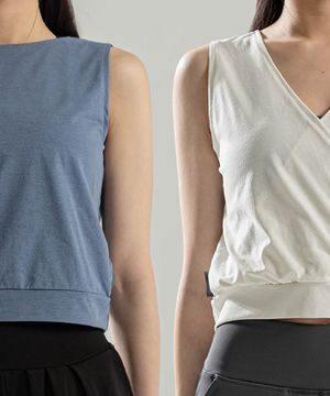 여성요가복 양면 투웨이 나시티 4TT3434