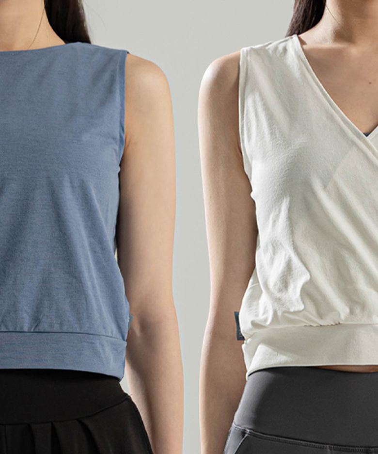 여성요가복 양면 투웨이 나시티 4TT3434