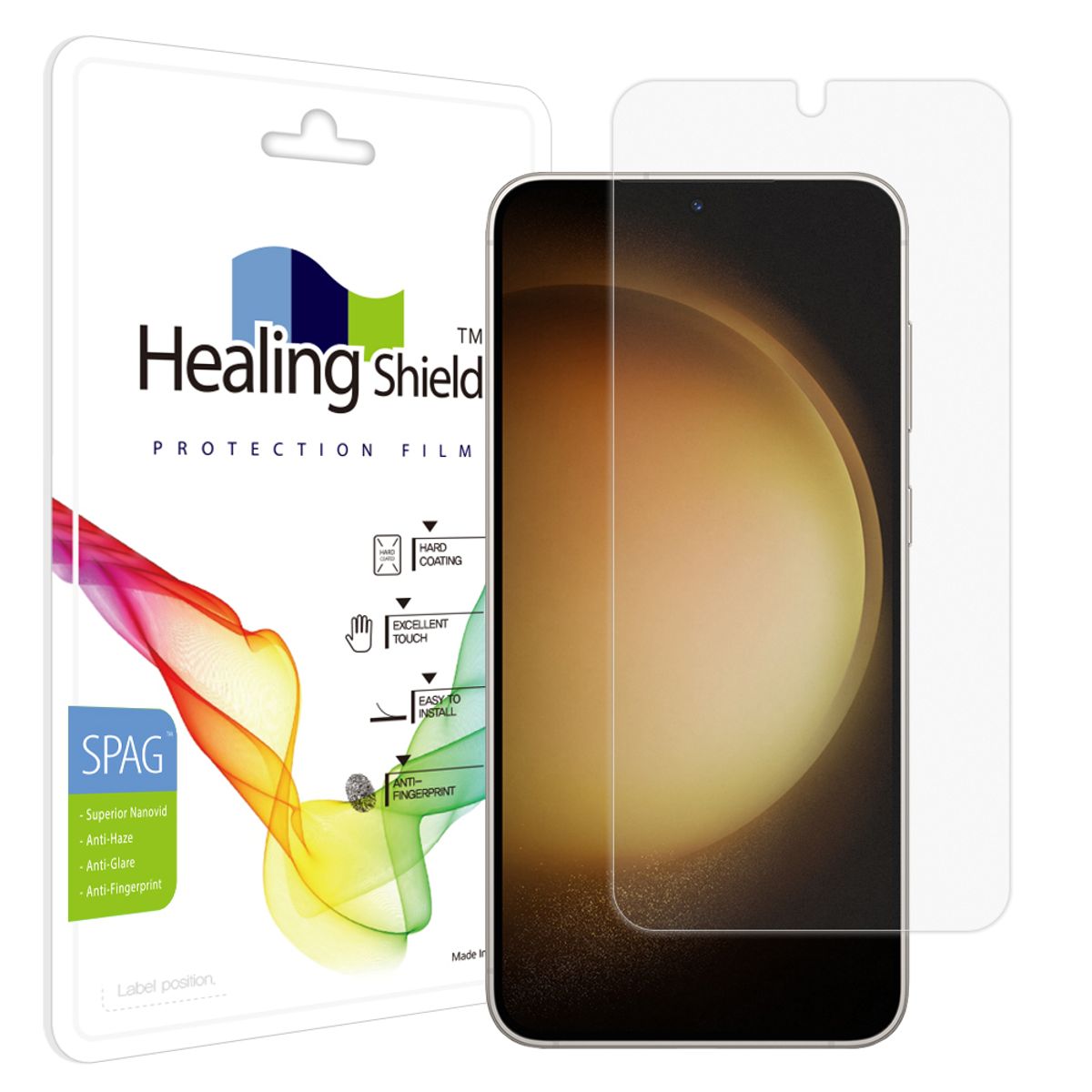 힐링쉴드(HEALINGSHIELD) 갤럭시S23 슈페리어 저반사 액정보호필름 케이스형 1매