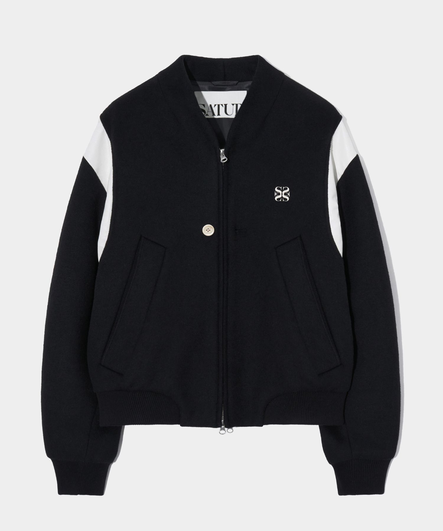 ジャケット・アウター SATUR PERCY COLLARLESS VARSITY JACKET MUSINSA公式 | SATUR Percy Collarless Varsity Jacket Classic