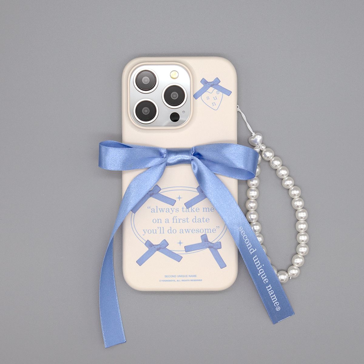 세컨드유니크네임(SECOND UNIQUE NAME) SUN CASE BALLET RIBBON BLUE