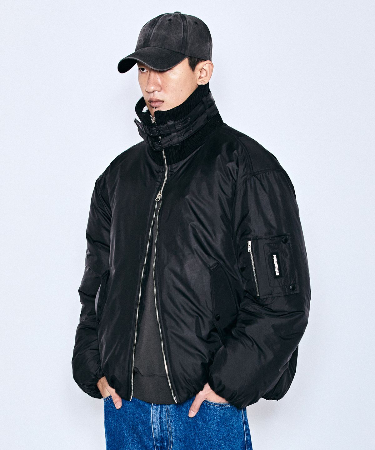 밀리밀리언(MILLIMILLION) MUDSTONE PUFFER JACKET J12 BLACK