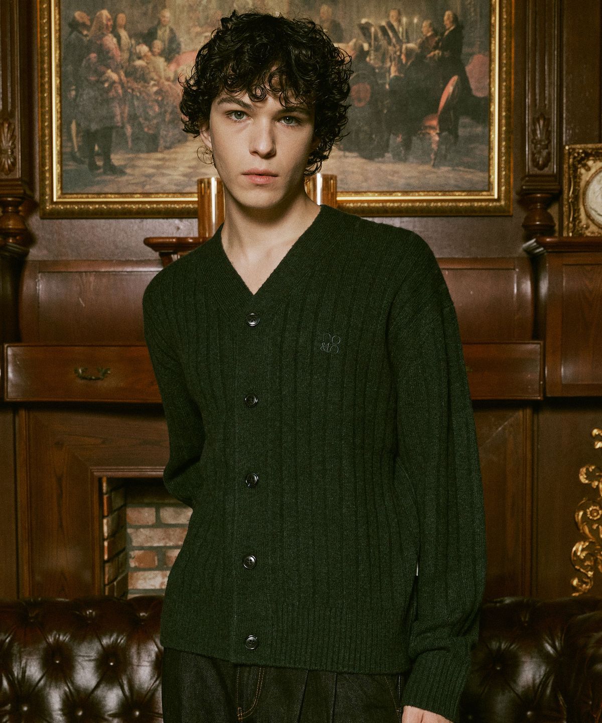 나우앤투모로우(NOWANDTOMORROW) RIB V-NECK CARDIGAN [3 COLOR]