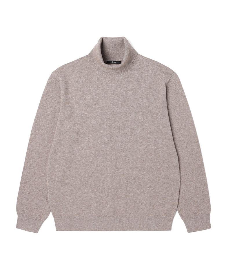 남여공용 베이직 터틀넥 니트 (BEIGE) (HZALK91-25)