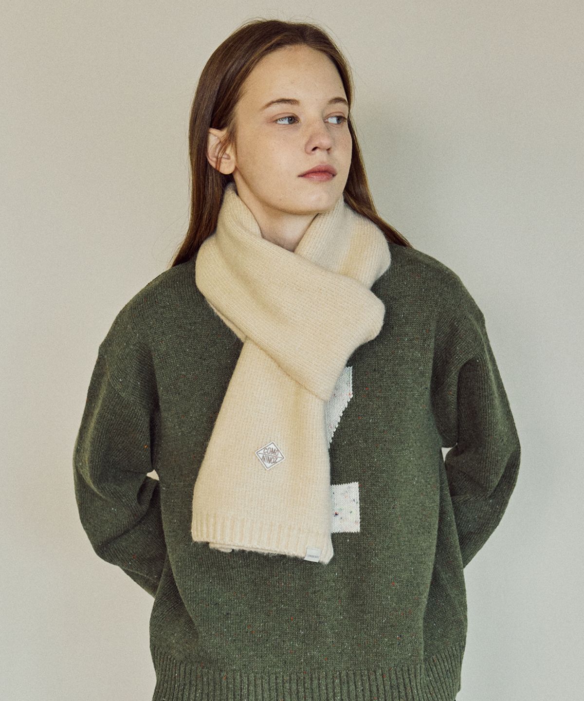 꼬모니노즈(COMONINOZ) [CN]MILLING KNIT MUFFLER [5 COLOR]