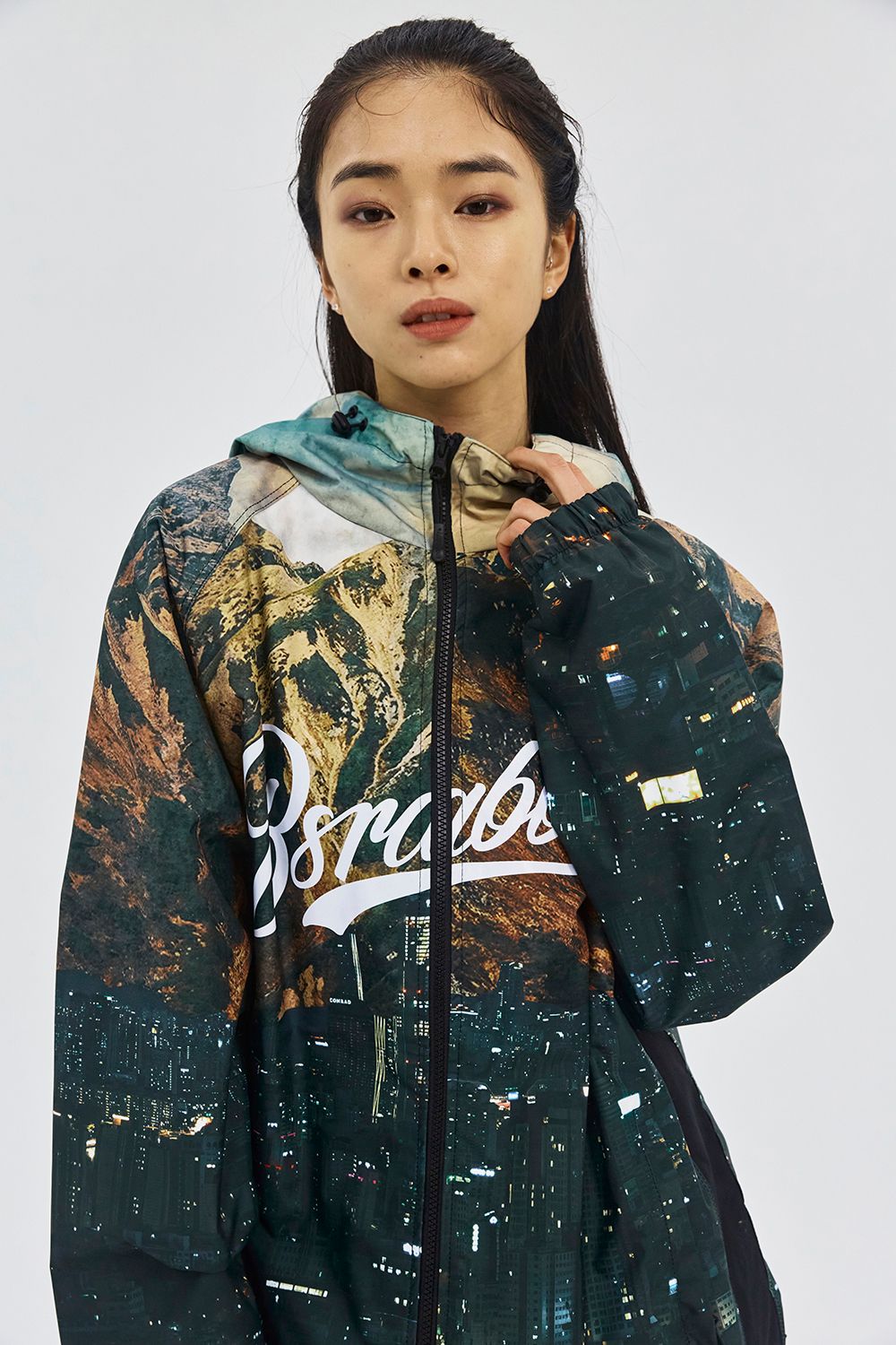 MUSINSA公式 | BSRABBIT mountain city hooded jacket vintage