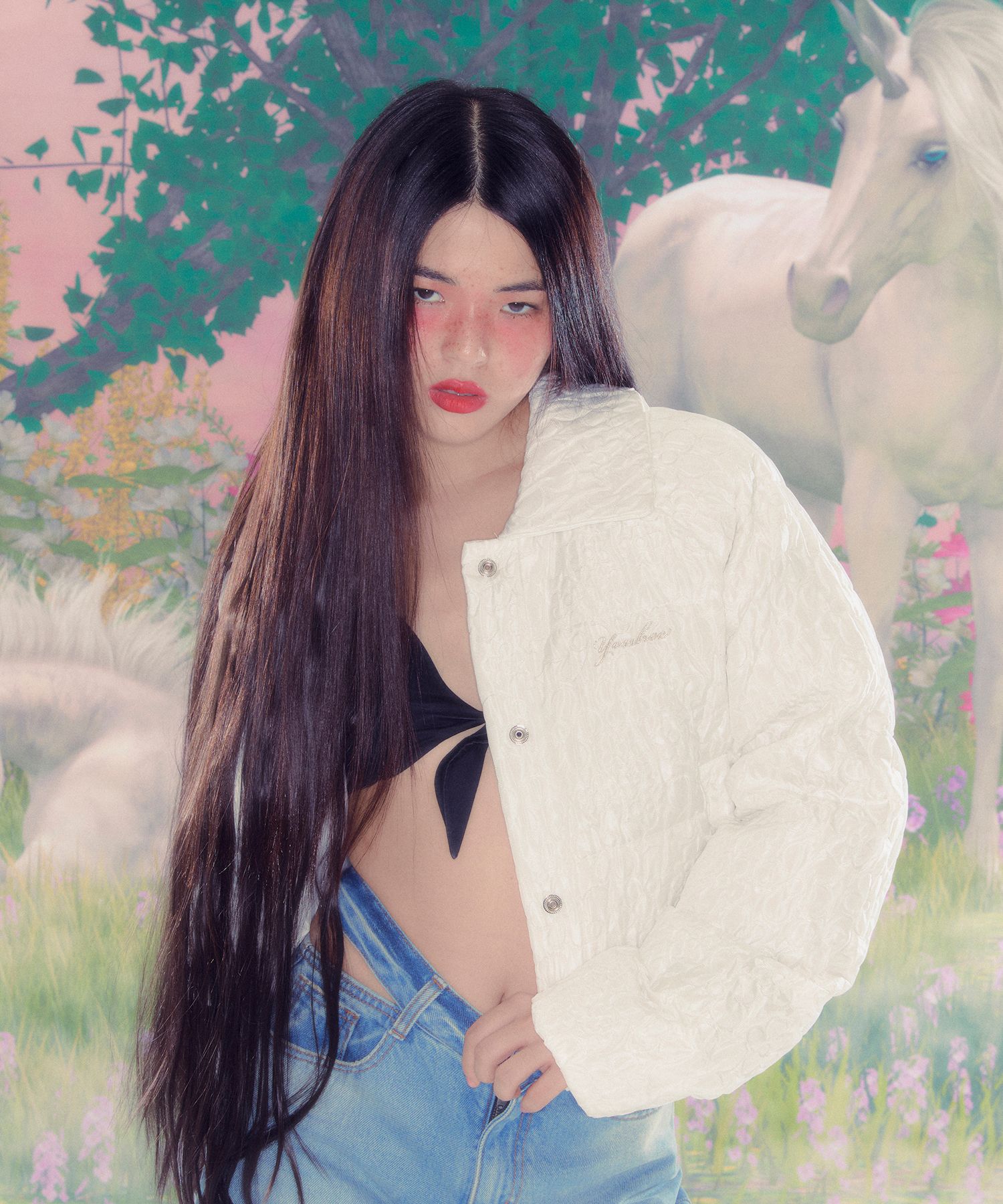 アウターその他 YOUHEE YOUHEE FLOWER CROP DOWN JUMPER WHITE MUSINSA | YOUHEE YOUHEE FLOWER CROP DOWN JUMPER WHITE
