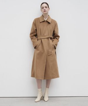 23FW 칼라3 컬렉터  프리미엄 퀸 캐시미어 코트  카멜