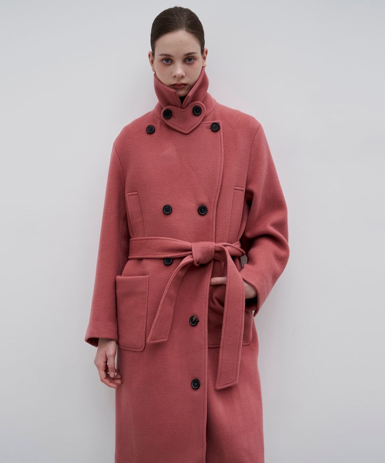 23FW 칼라2 컬렉터 프리미엄 러브엘리자베스 메리노울코트 핑크