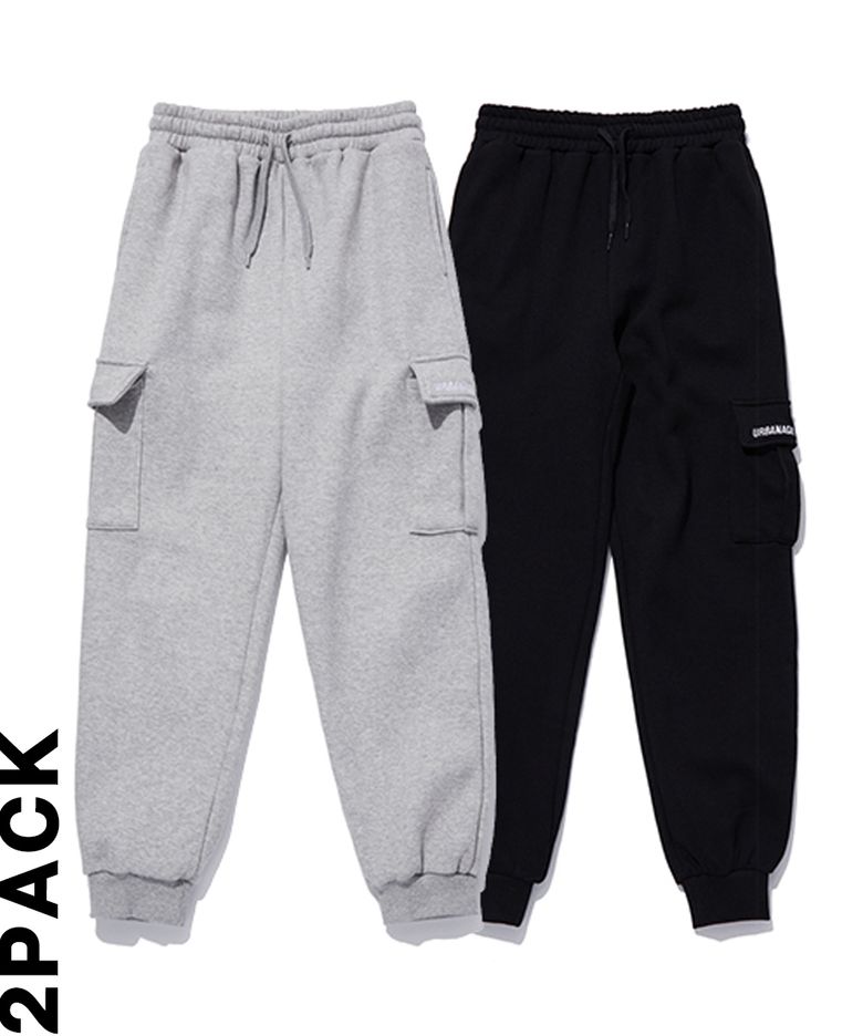 [2PACK] 카고 조거 트레이닝 팬츠 (2 Colors)