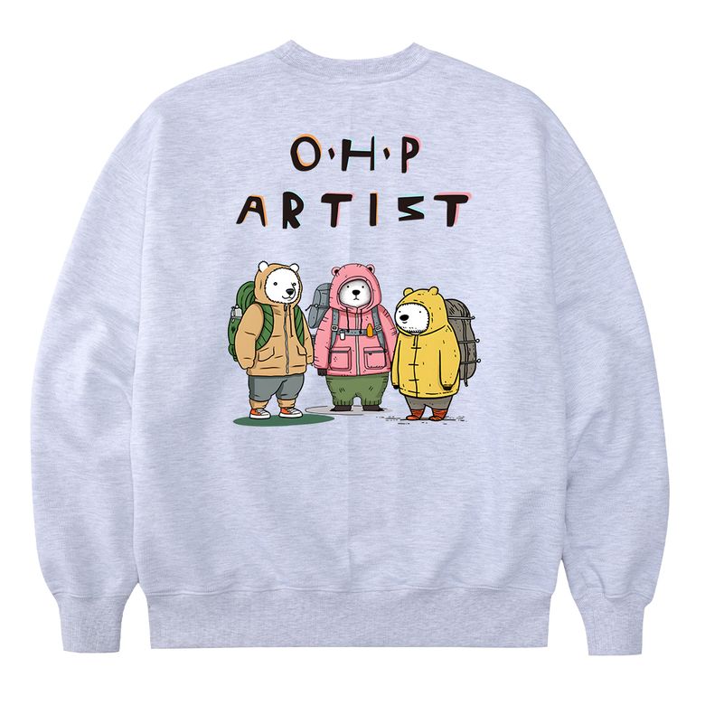 OHP X HARMONIA b백곰산악회 오버핏 헤비 맨투맨