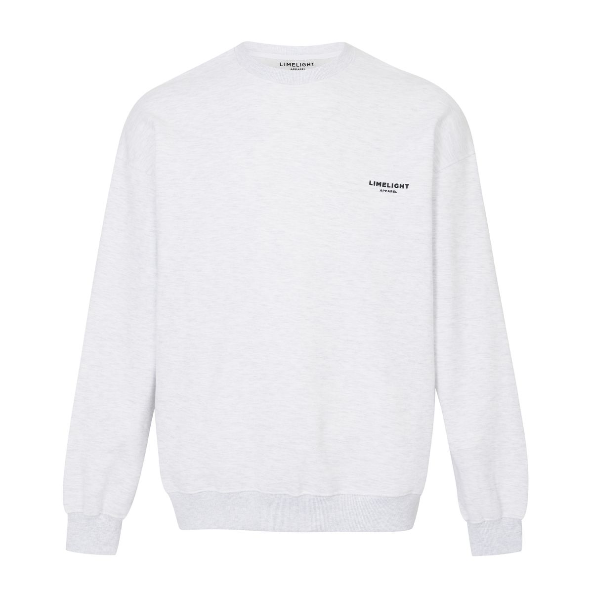 라임라잇 어패럴(LIMELIGHT APPAREL) 어패럴 백 로고 스웨트셔츠 오버사이즈 (애쉬그레이/블랙)