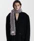 GRAY FLUFFY MUFFLER
