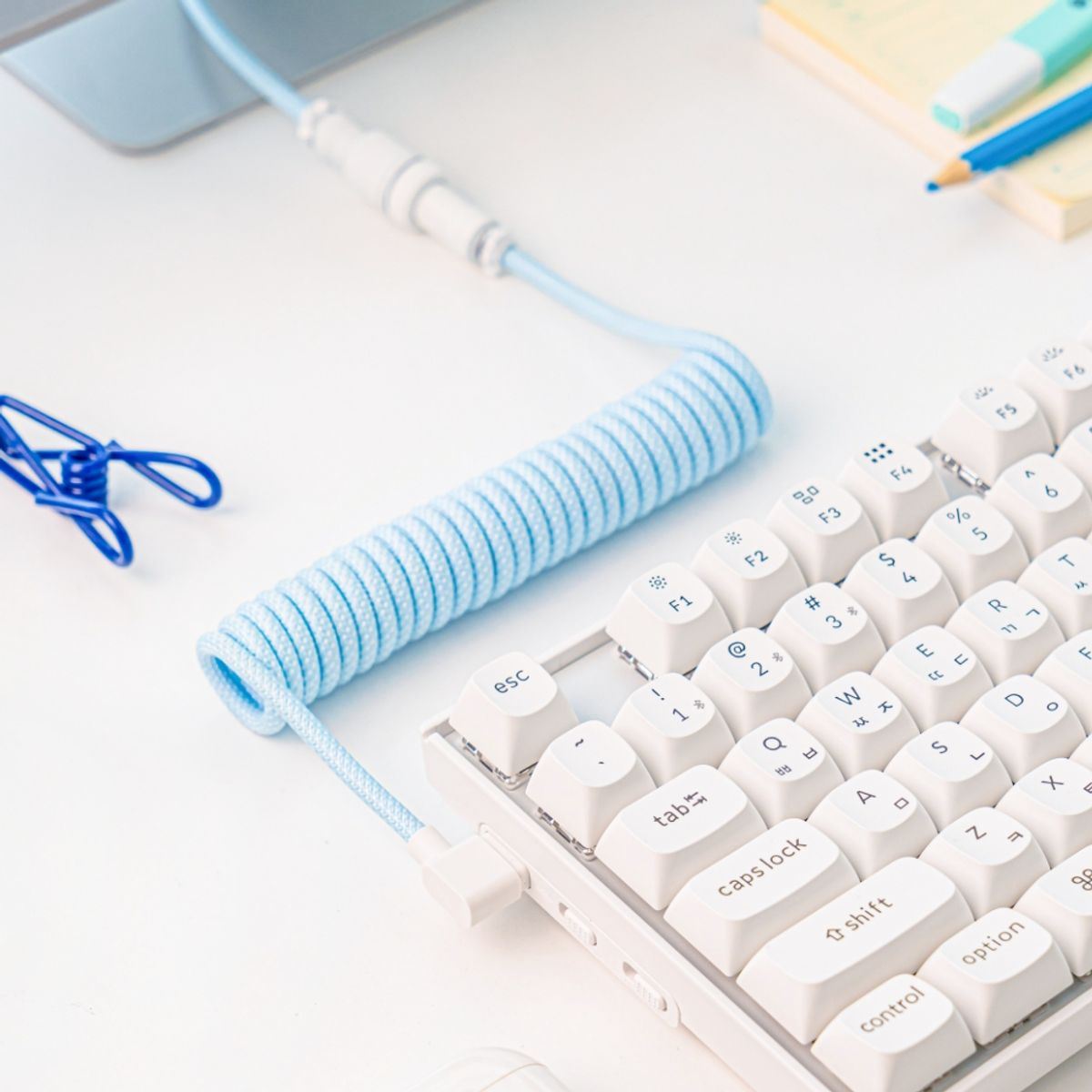 키크론(KEYCHRON) 파스텔 항공 케이블 코일 USB C타입