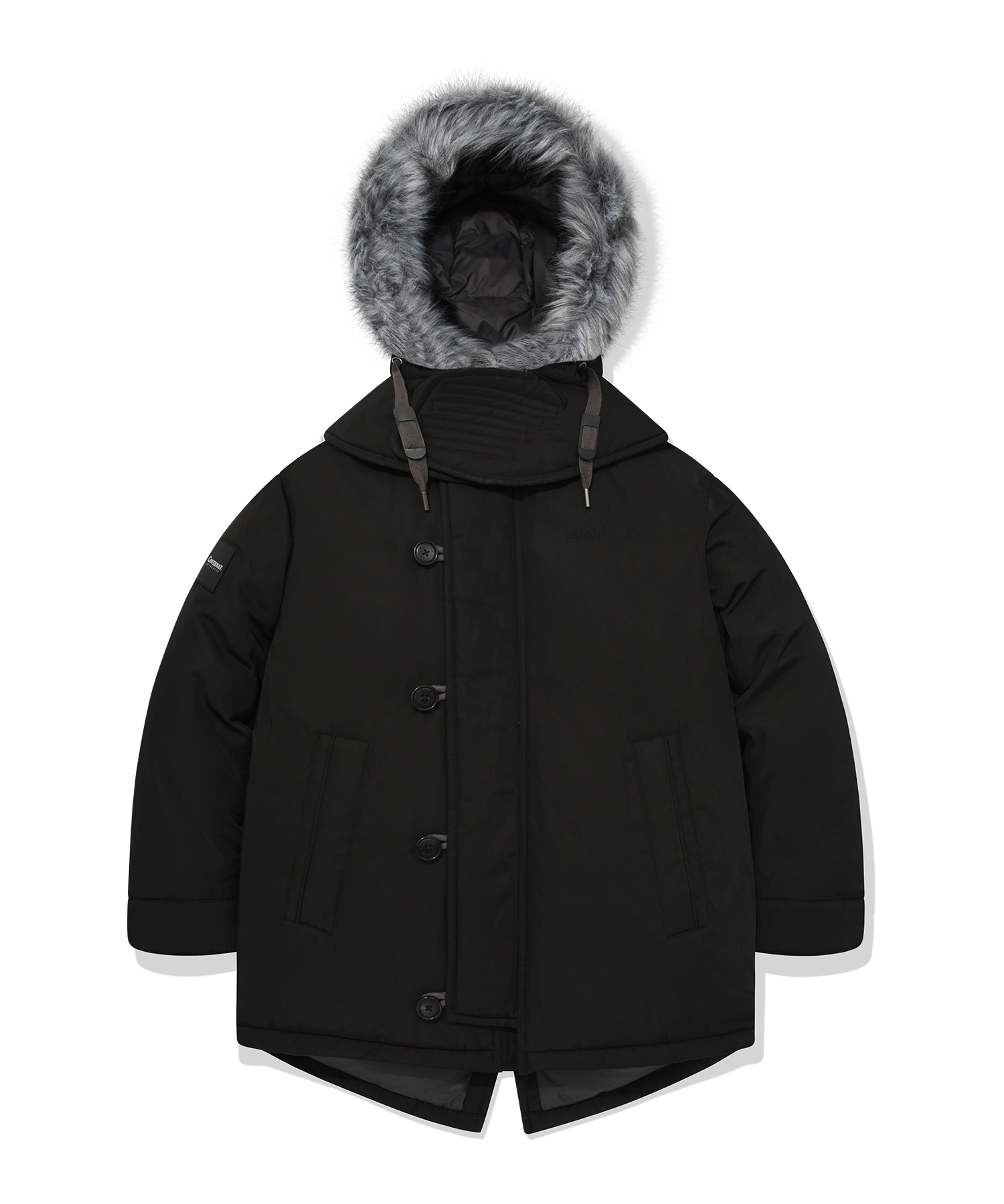 ダウンジャケット COVERNAT Mid length hooded fur down jumper black MUSINSA | COVERNAT Mid length hooded fur down jumper black