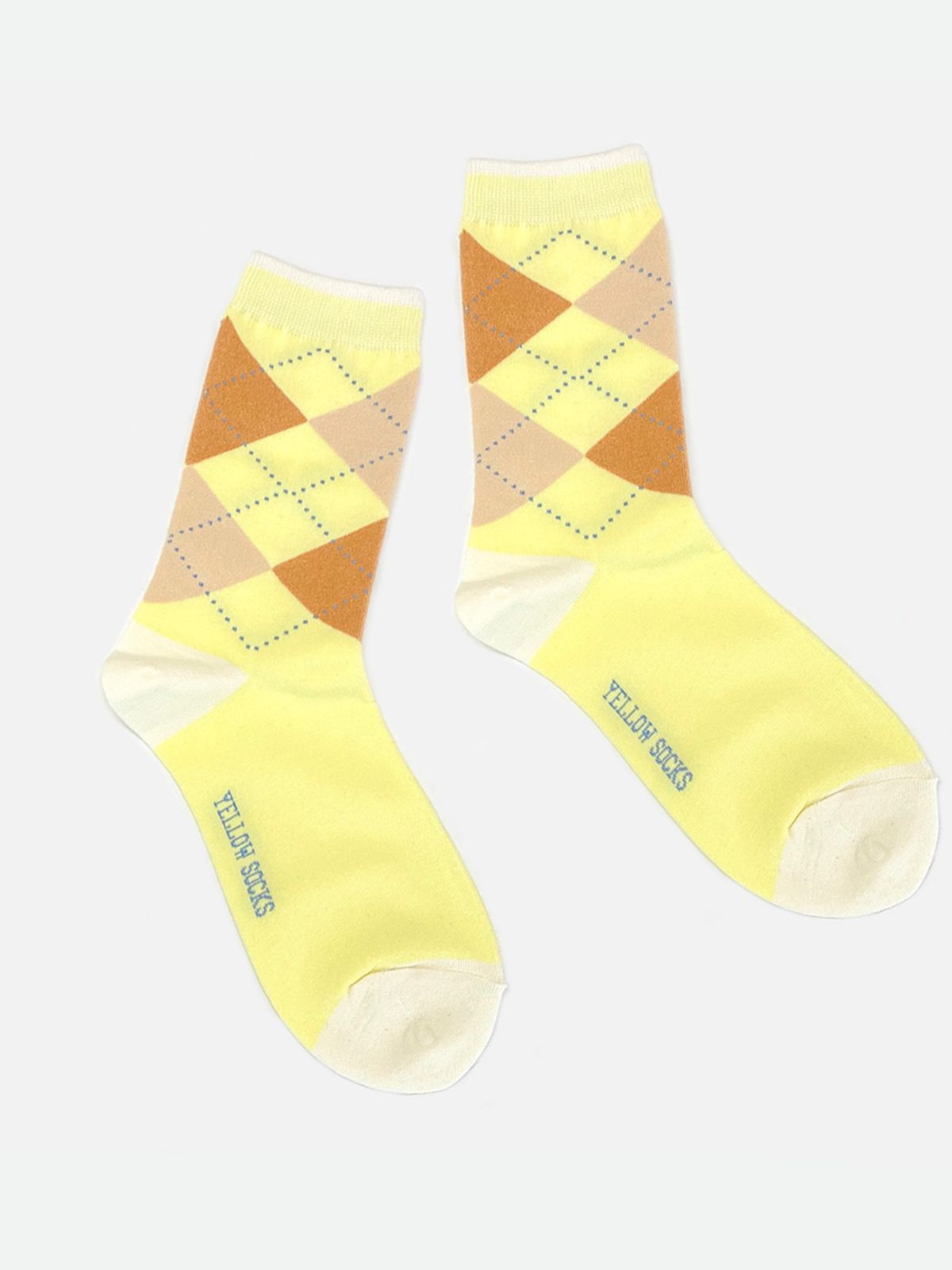 옐로우삭스(YELLOWSOCKS) 아가일 체크 레몬