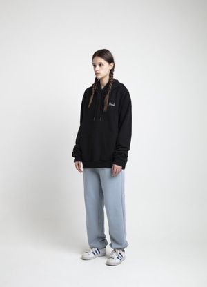 [daub X 효정] 유니 후디 기모 맨투맨_BLACK