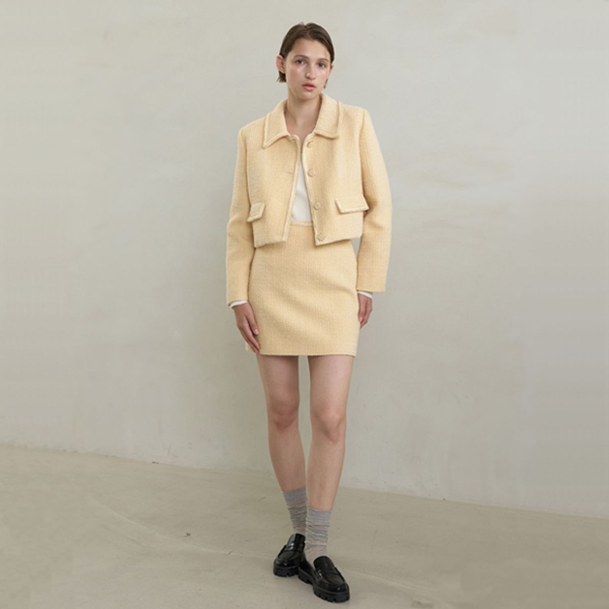 아틀리에 나인(ATELIER NAIN) 울 멜리사 셋업 미니 스커트(SK-4870)