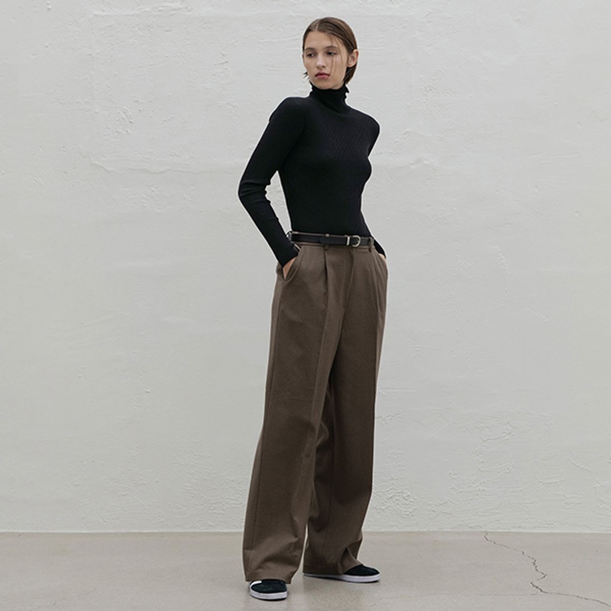 아틀리에 나인(ATELIER NAIN) ESSENTIAL WINTER TUCK WIDE LONG PANTS(Z-PT-5465)