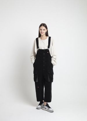 [daub X 효정] 여성 멜빵 팬츠_BLACK