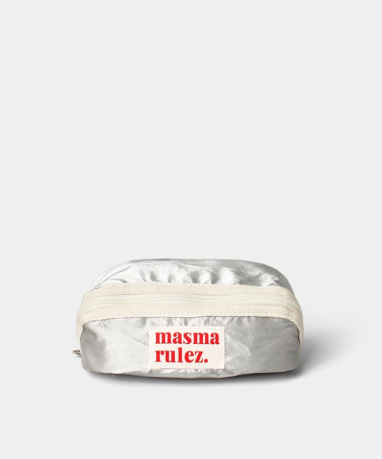 180도 Hapoom cosmetic pouch _ 글리터리 실버