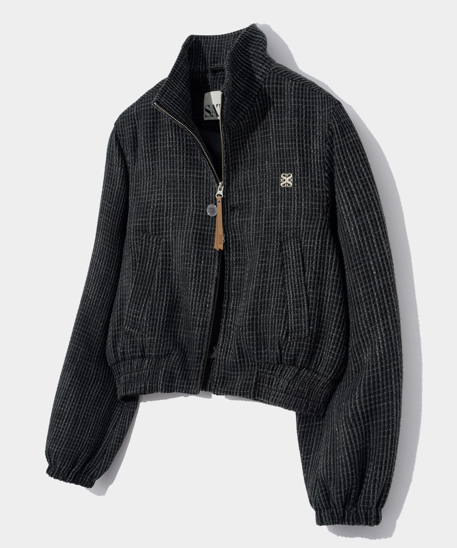 SATUR ツイードジップアップジャケット 【公式通販】