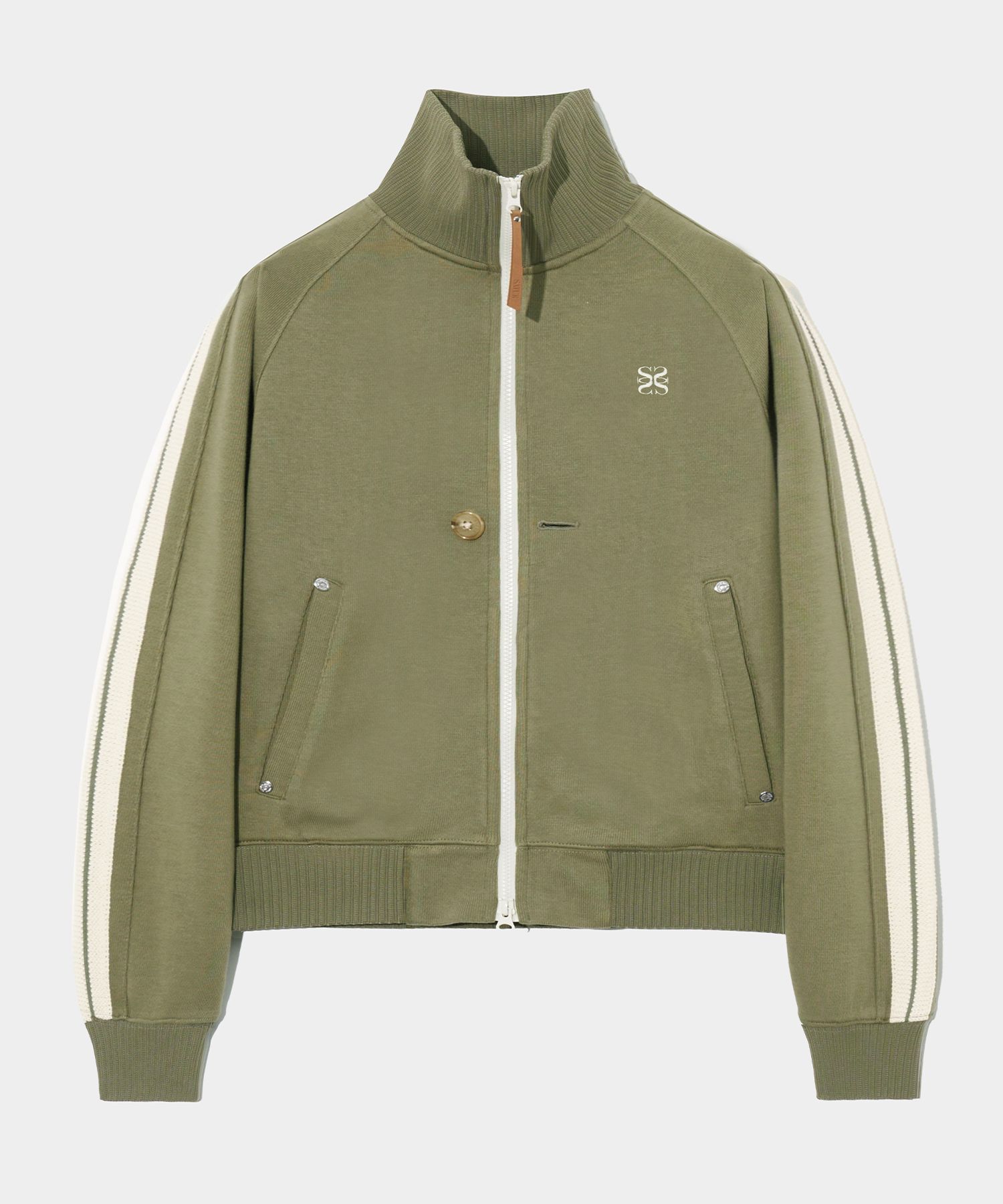 MUSINSA | SATUR Lawton All Day Track Zip Up Jacket White
