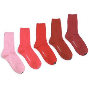 [레드 컬러 5팩]WORK0-middle 기본 립양말