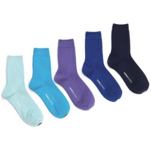 [블루 컬러 5팩]WORK0-middle 기본 립양말