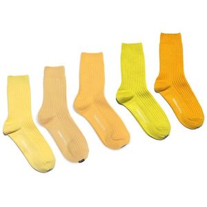 [옐로우 컬러 5팩]WORK0-middle 기본 립양말