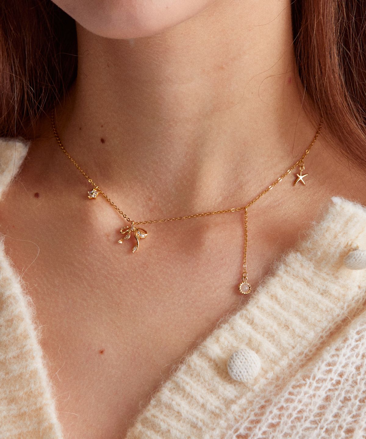 메리모티브(MERRYMOTIVE) Shining ribbon and others surgical necklace