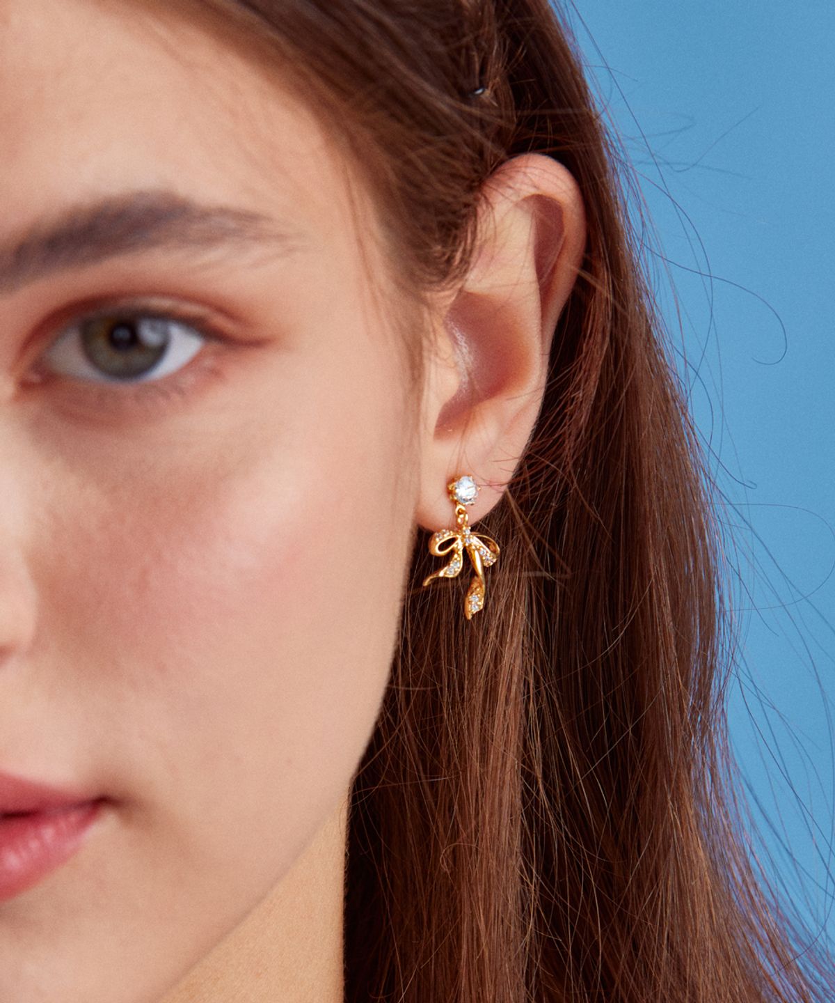 메리모티브(MERRYMOTIVE) Shining ribbon earring