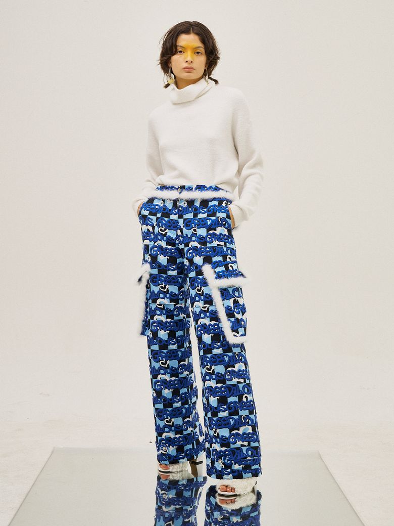 Padded And Fur Trimmed Pants