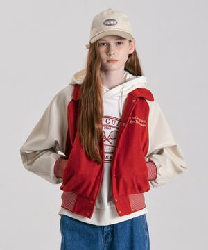 여성 카라형 울 바시티 점퍼 BNDJP921F