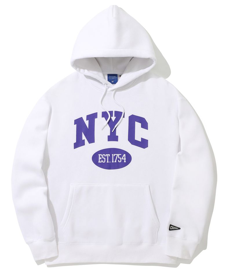 NYC ARCH LOGO FLEECE HOODIE 화이트
