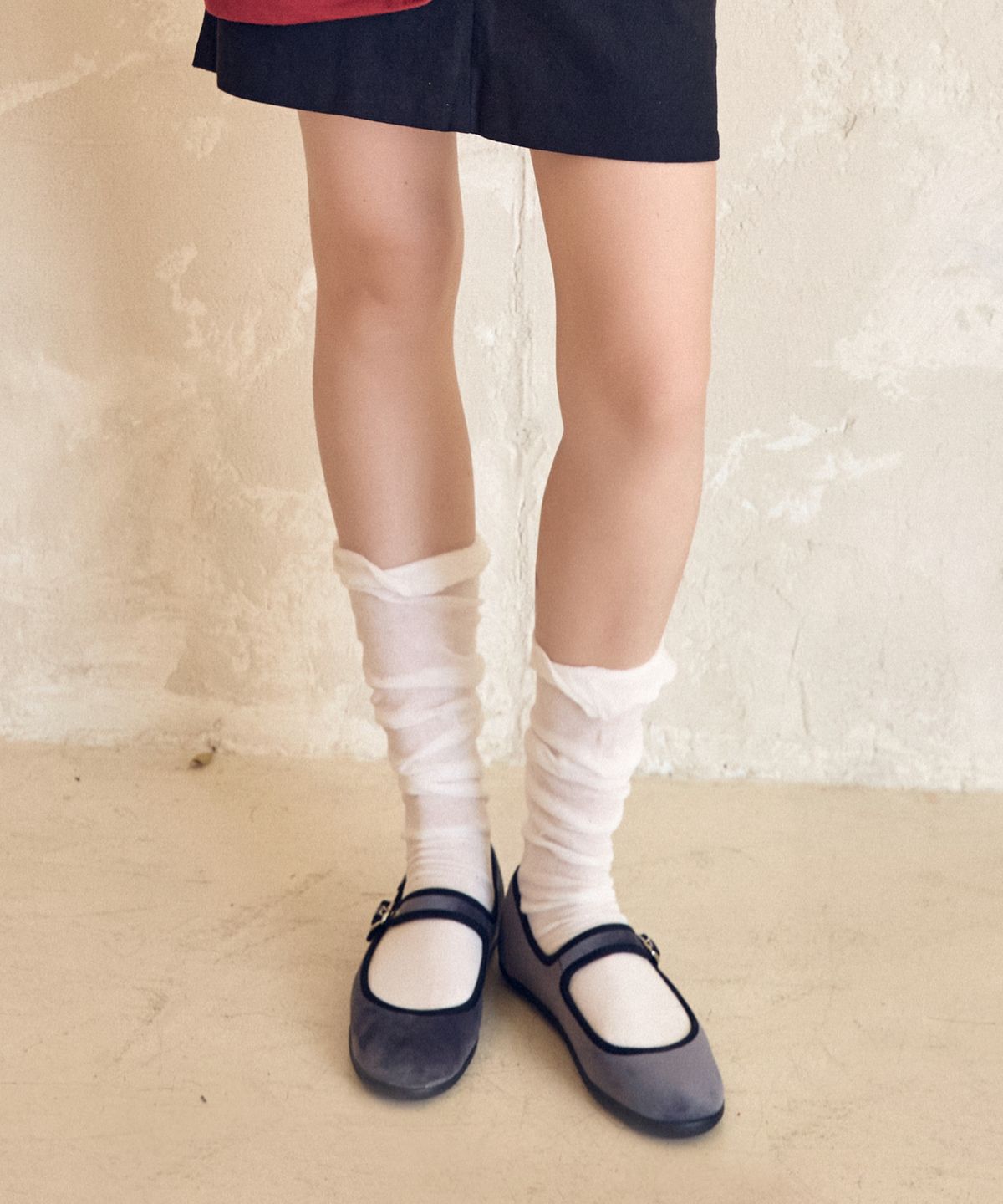 커스텀에이드 우먼(CUSTOMADE WOMAN) 2cm 벨벳 메리제인 플랫 모네(CW0059CH)