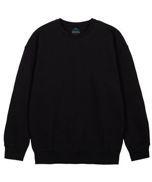 베이직 루즈핏 맨투맨_블랙