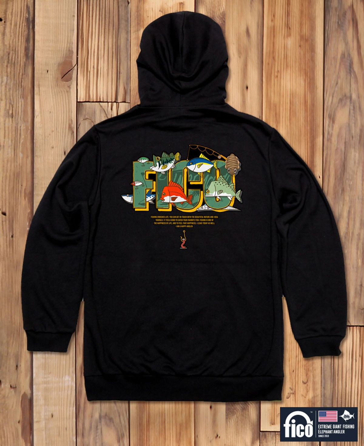돌돌(DOLDOL) FICO-HOODY-102  익스트림 낚시 브랜드  피코 캐릭터 그래픽 후드티 후디
