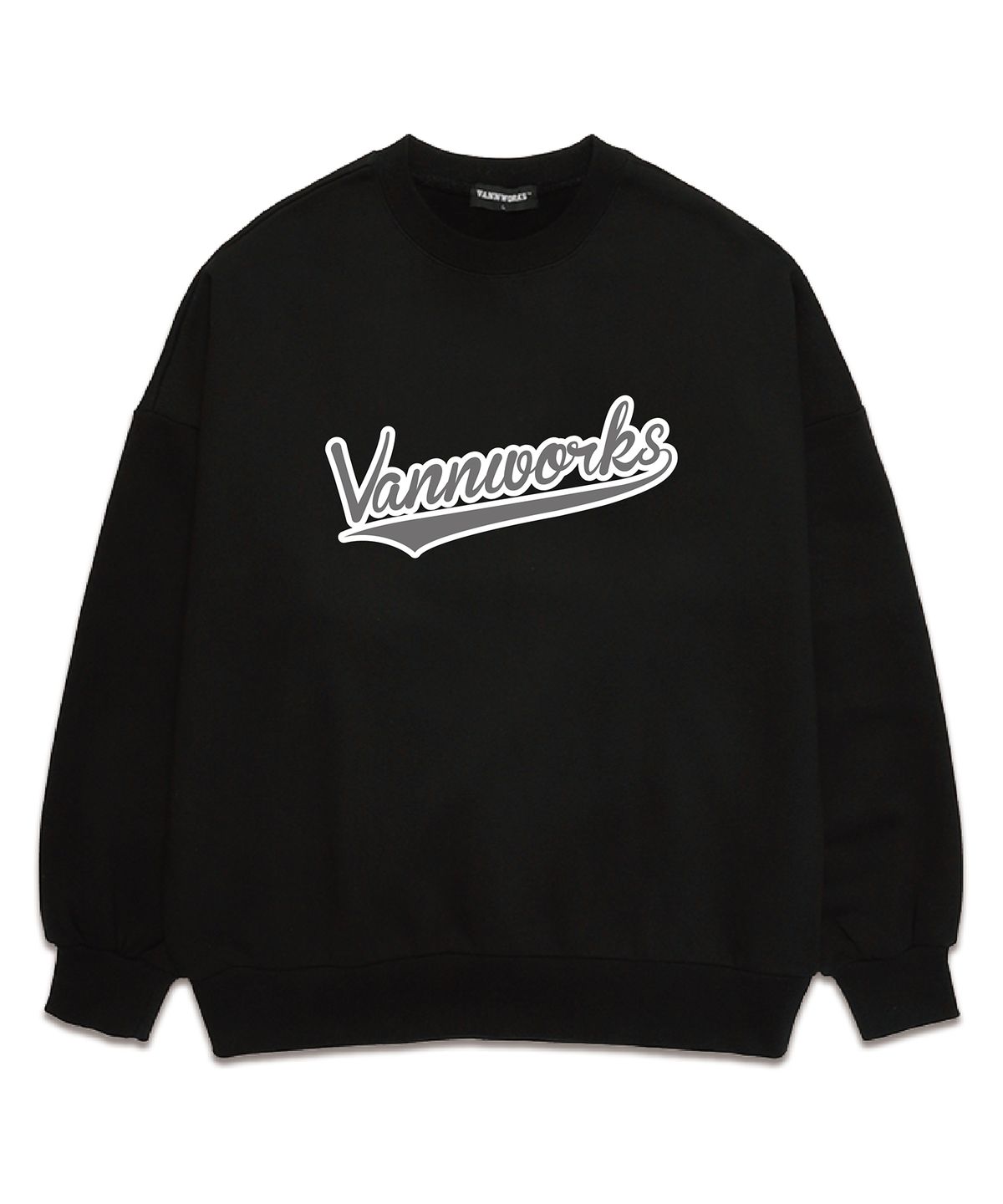 밴웍스(VANNWORKS) TAIL LOGO 오버핏 맨투맨 (VLS0037) 블랙