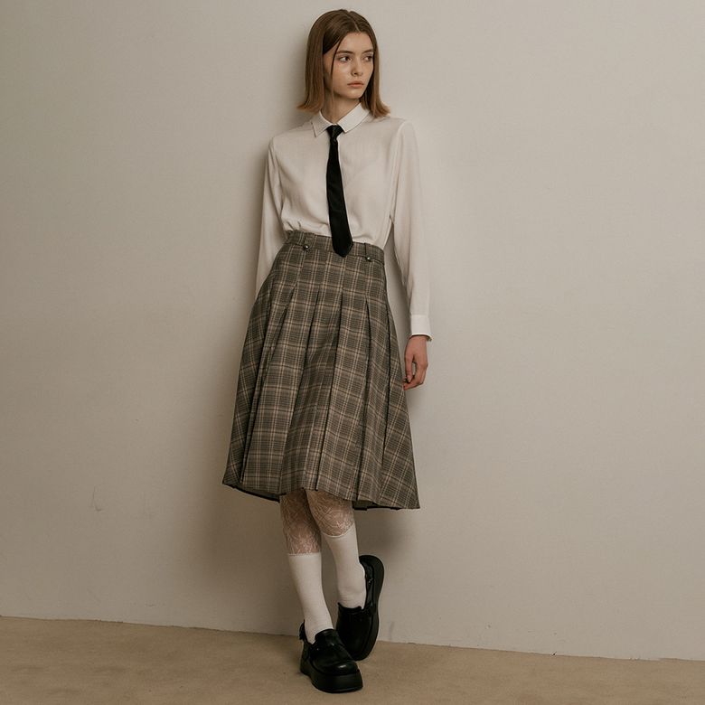 WD_Intellectual plaid set_Skirt