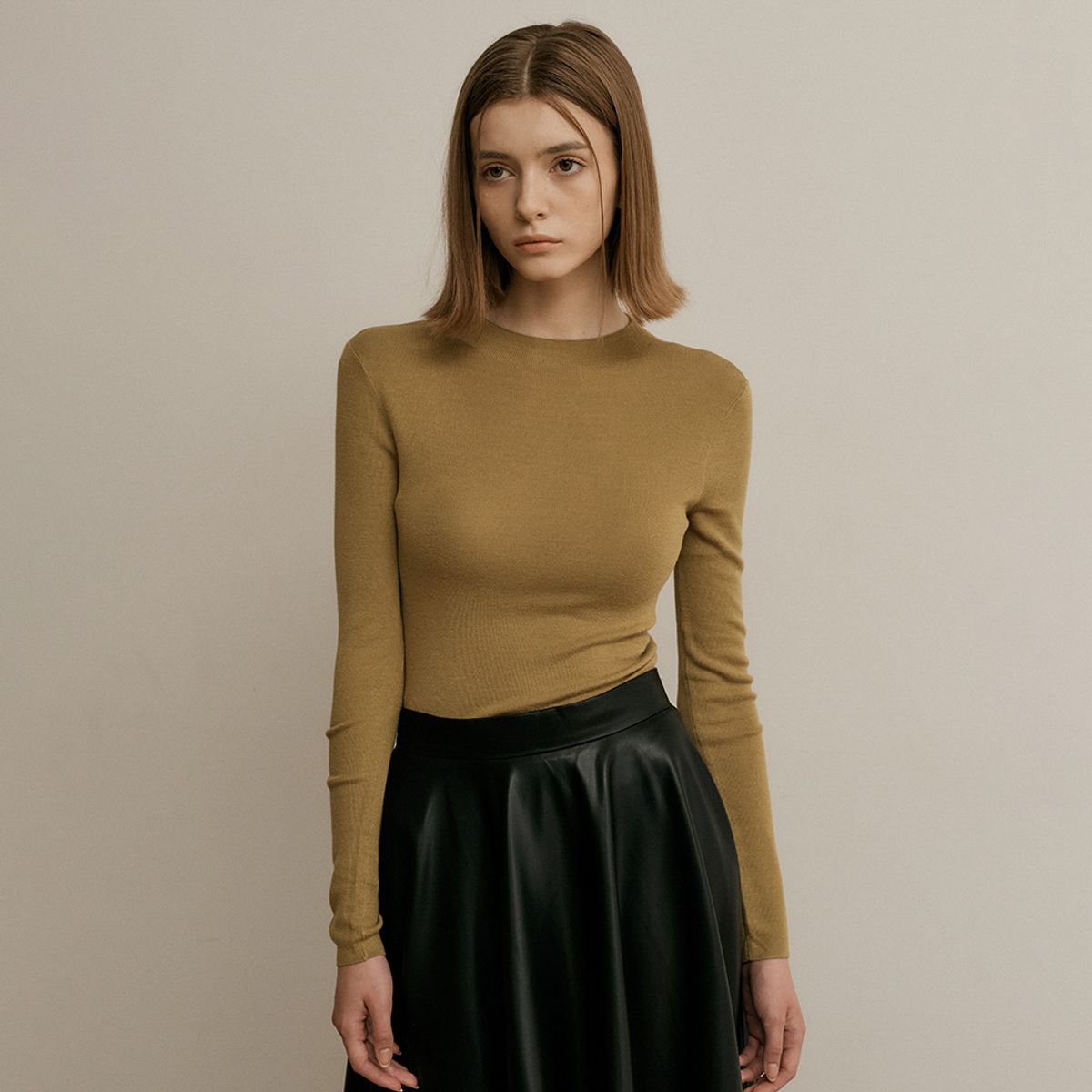 웬스데이딜라잇(WEDNESDAY DELIGHT) WD_Soft wool sweater_OLIVE
