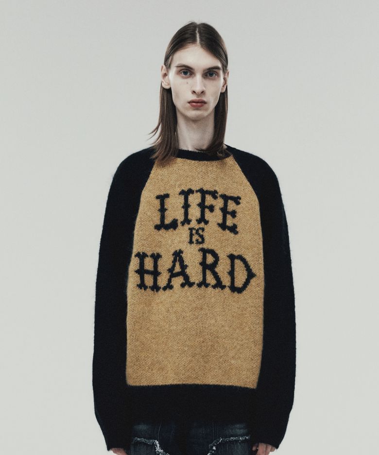 MOHAIR JACQUARD SWEATER YELLOW (VH2DFUK604A)