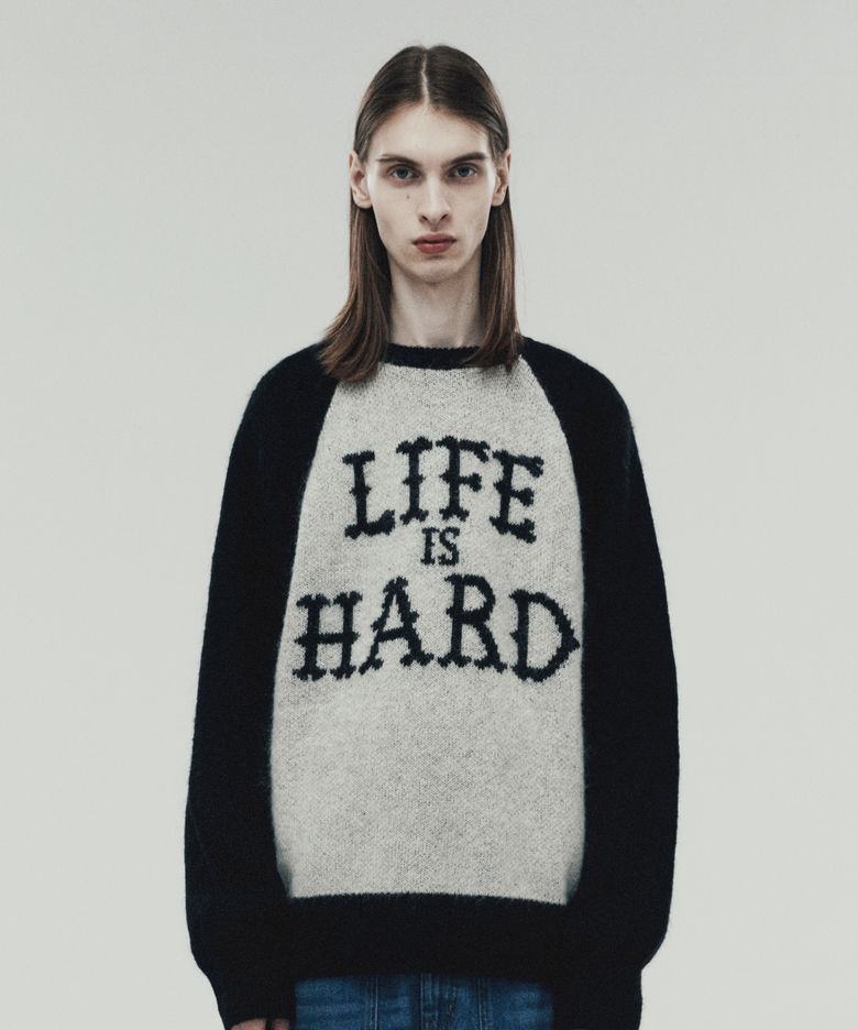 MOHAIR JACQUARD SWEATER CREAM (VH2DFUK604A)