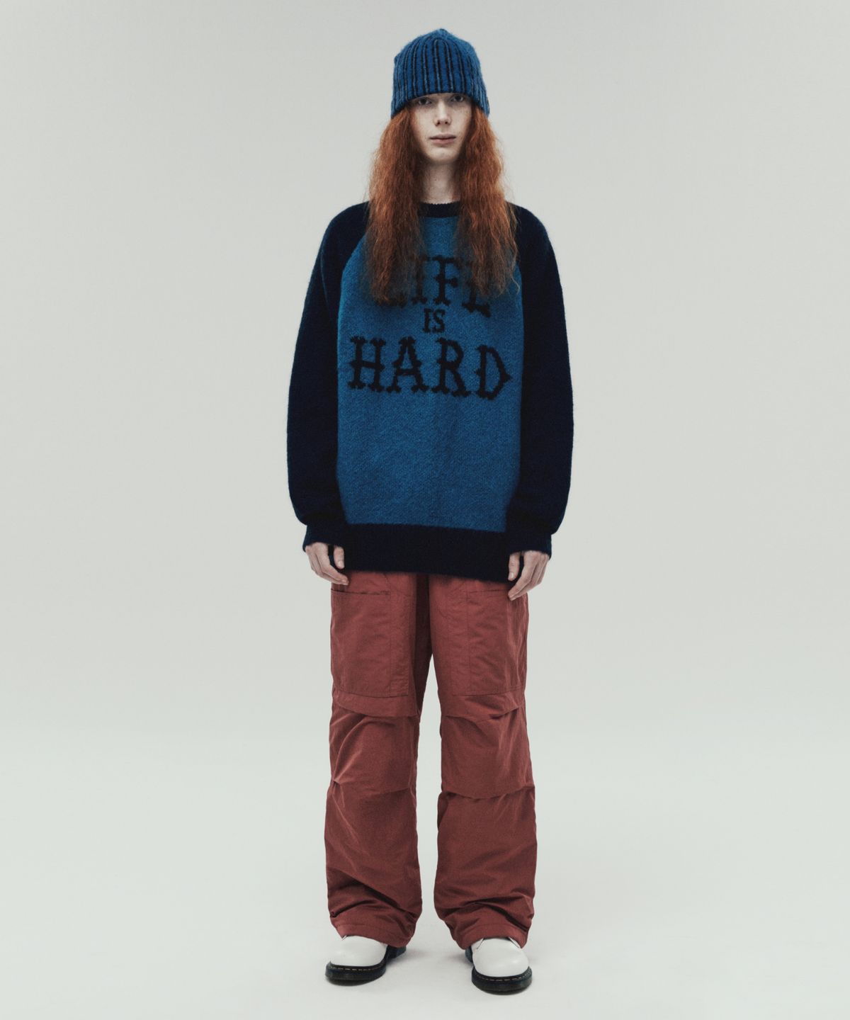더바이닐하우스(THEVINYLHOUSE) PADDED PARACHUTE PANTS BRICK (VH2DWUPA60A)