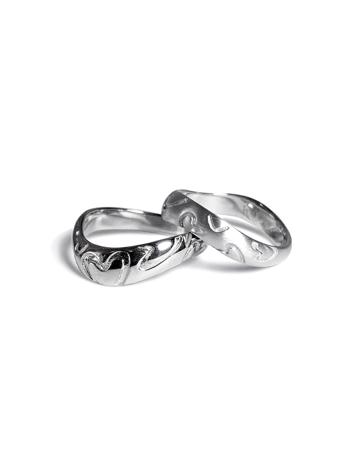 이스트아르고(EASTARGO) HEART TARGET WAVE RING