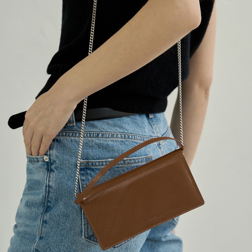 MUSINSA公式 | MOMET Wallet Chain Mini Bag Camel